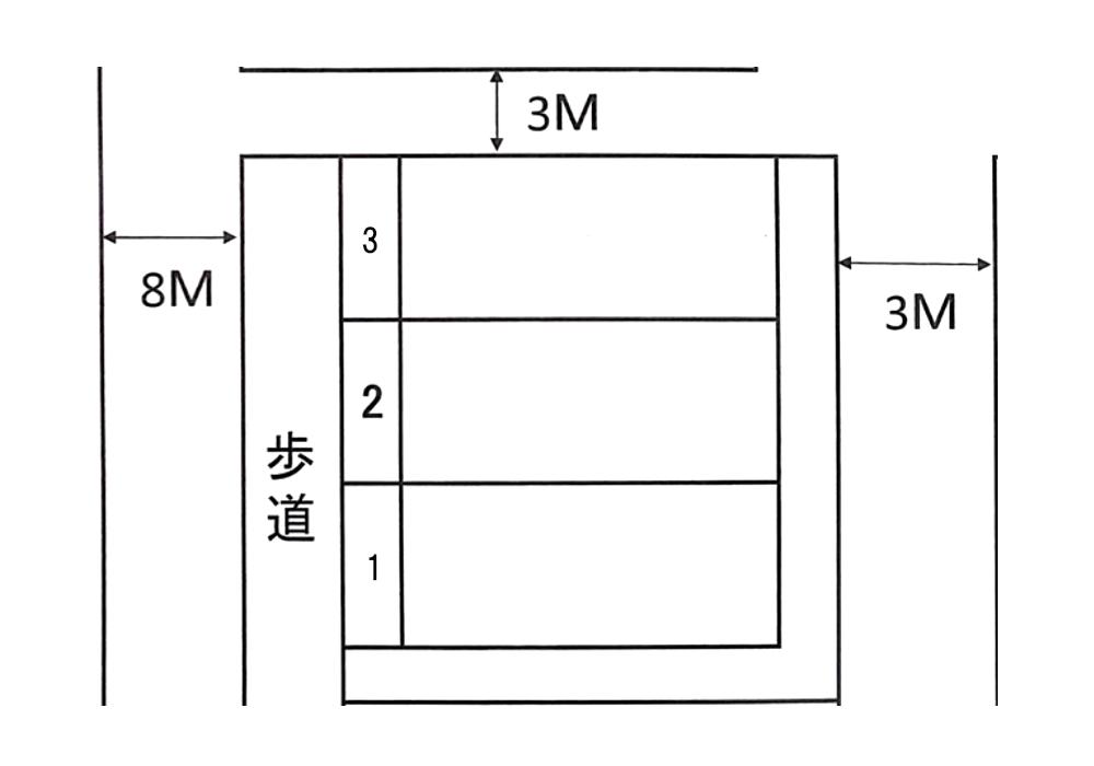 桜並木Ｐの駐車配置図
