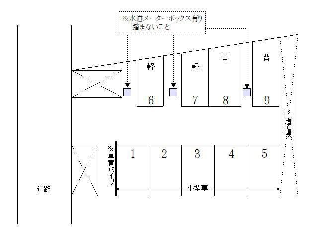 ひまわり駐車場の駐車配置図