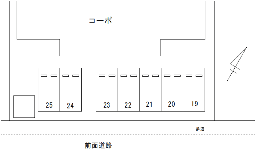 FKラフォルテ駐車場の駐車配置図
