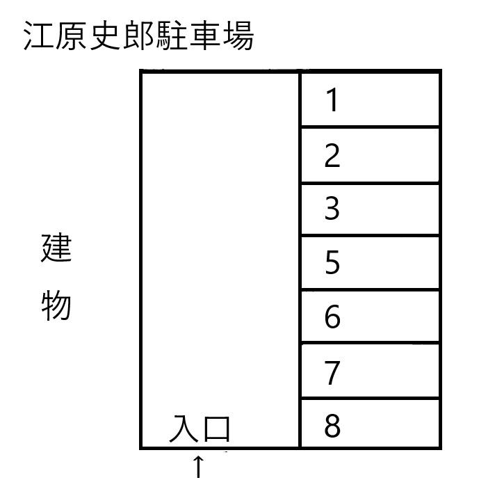 江原史郎駐車場の駐車配置図