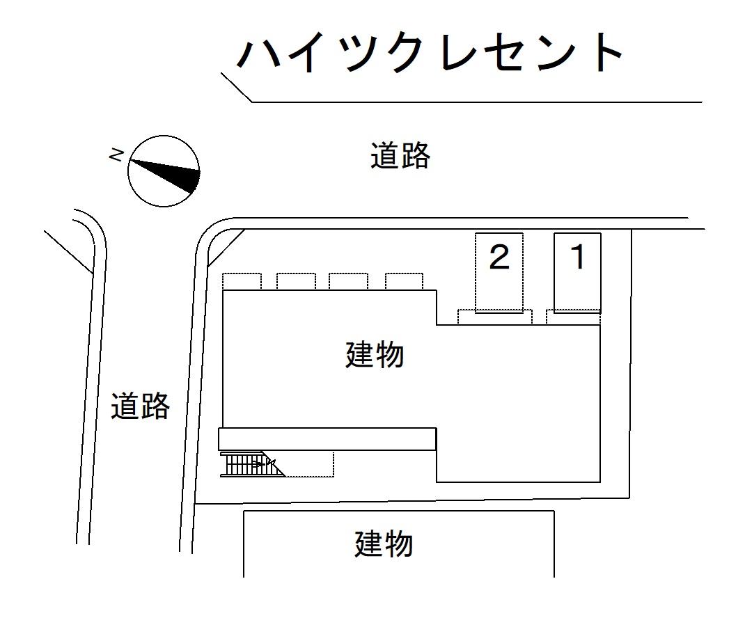 ハイツクレセントの駐車配置図
