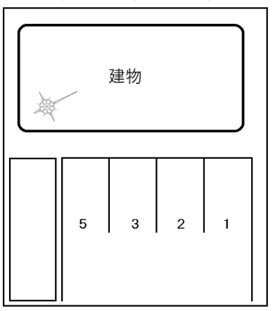 甲子園口１丁目戸建貸家の駐車配置図