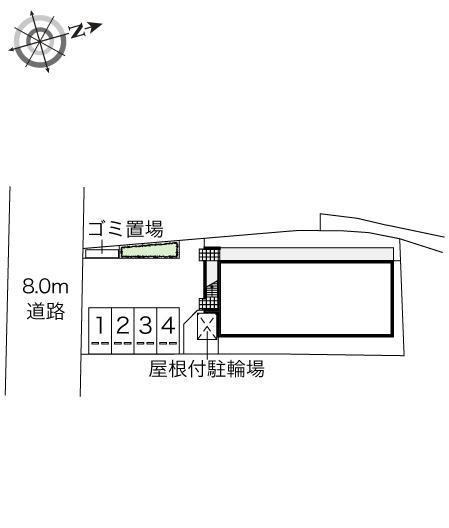リバーサイド橘(46094)の駐車配置図