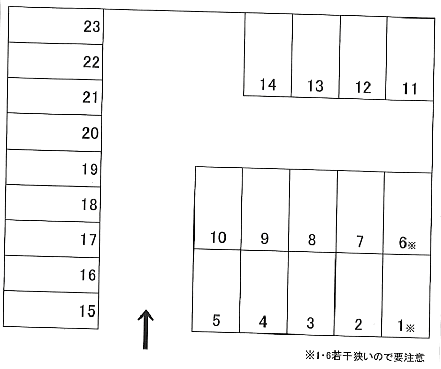 シャロウリバーパーキング№２の駐車配置図