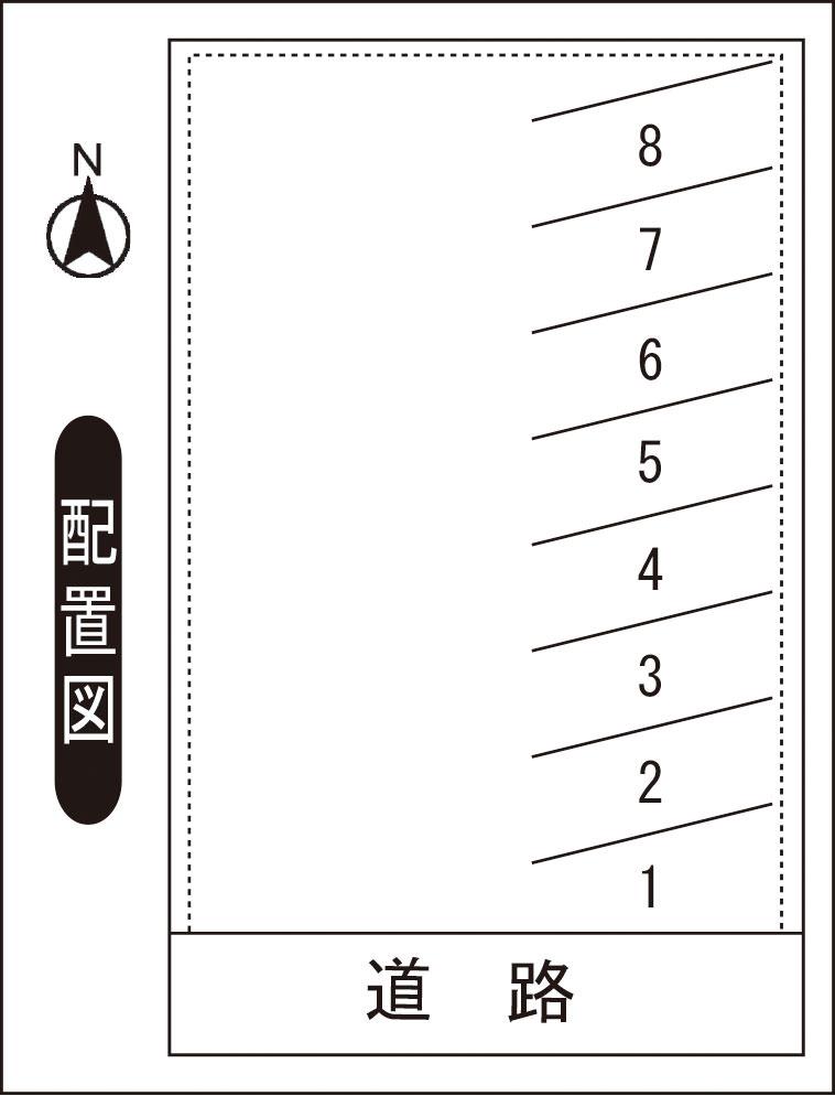 松本4モータープールの駐車配置図