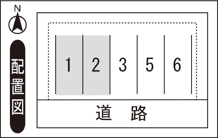運動公園2丁目Mパーキングの駐車配置図