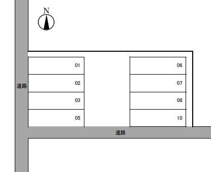角田壱町田パークの駐車配置図