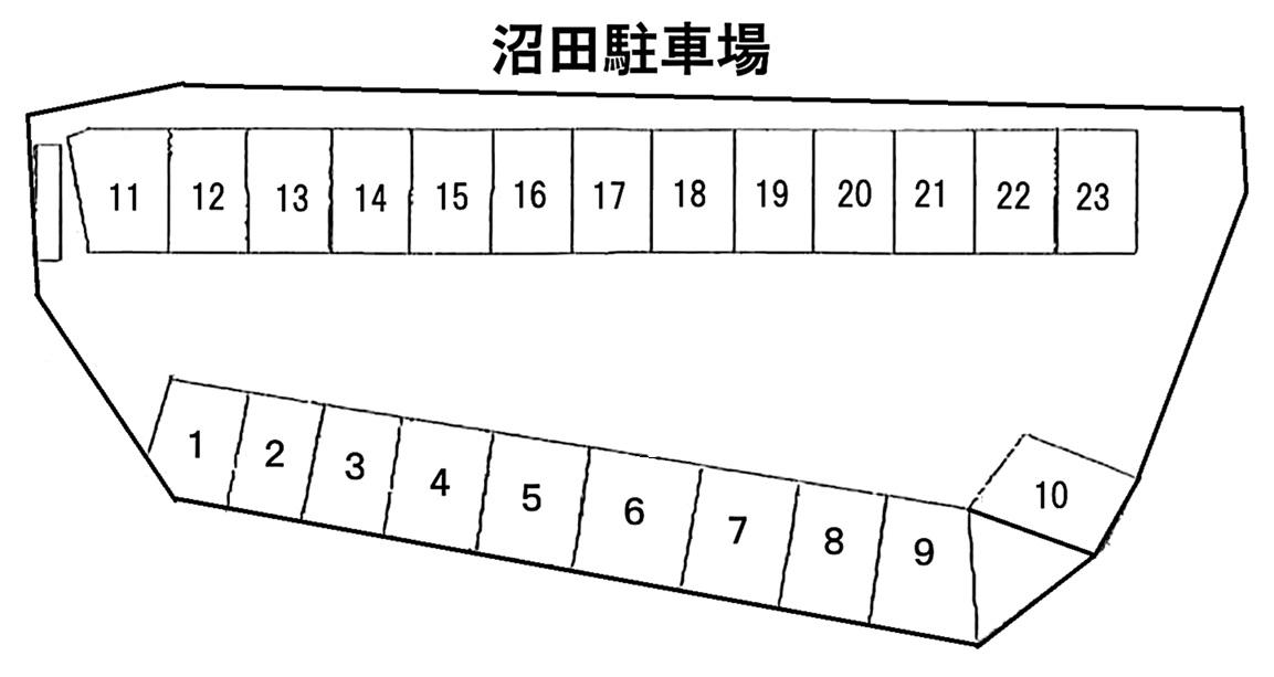 沼田駐車場の駐車配置図