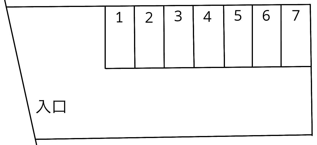 23.岡本ガレージの駐車配置図