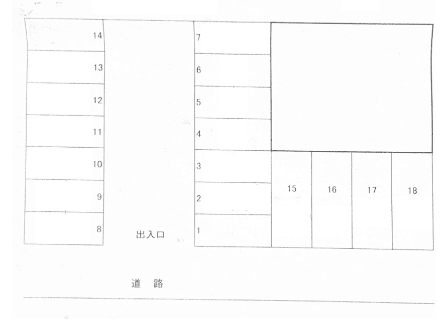 相生第一駐車場の駐車配置図