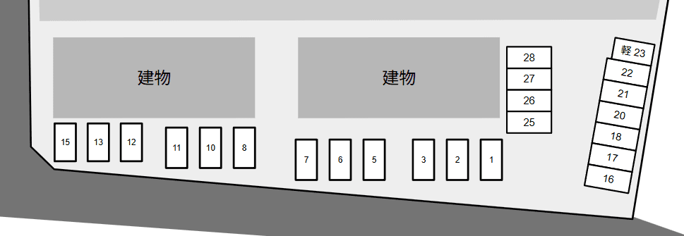ハーベストＡの駐車配置図