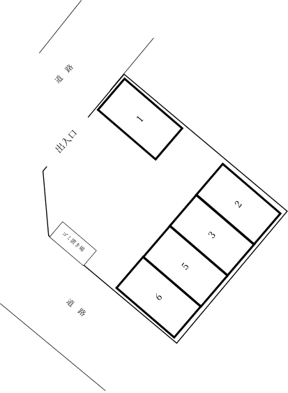 【54077】小宮西船５丁目駐車場の駐車配置図