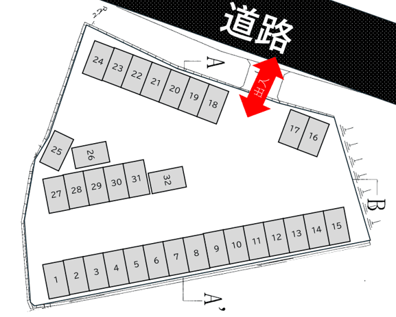 兵庫北東中野駐車場 第４の駐車配置図