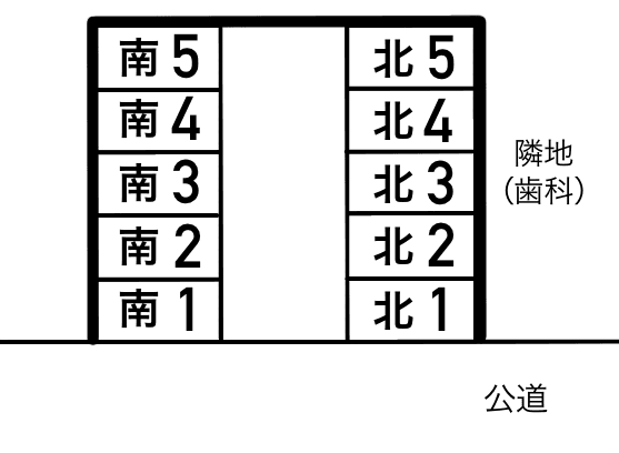 大宮町パーキングの駐車配置図