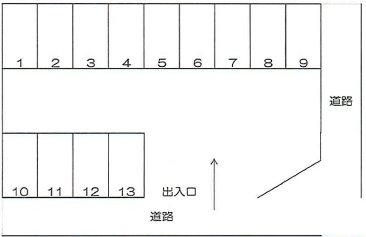 永和台南パーキングⅠの駐車配置図
