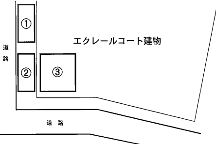 エクレールコート駐車場の駐車配置図