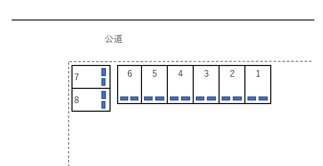 ウィンクルム第2駐車場の駐車配置図