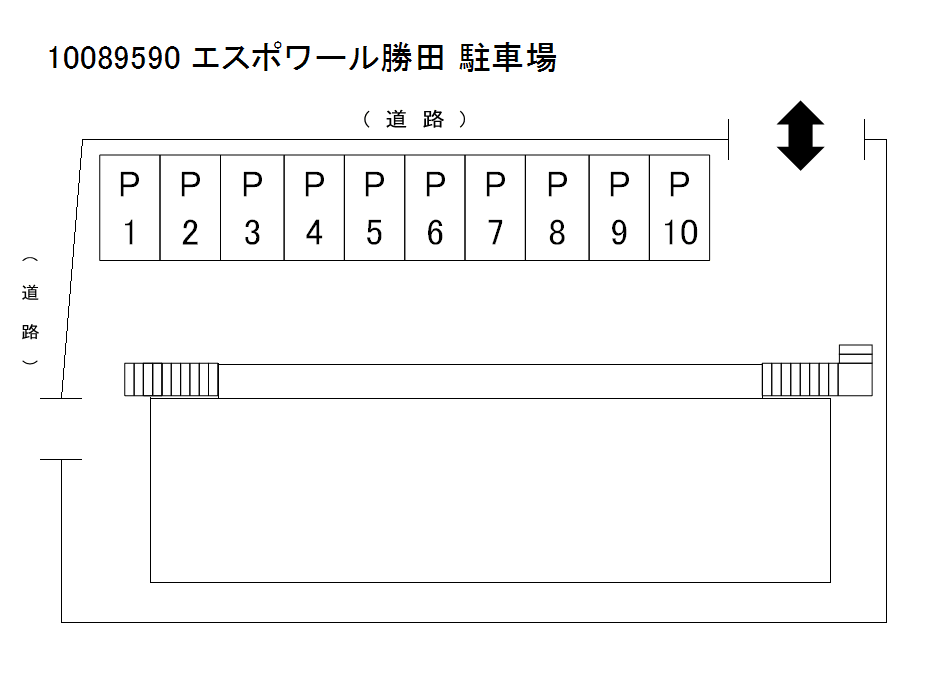 エスポワール勝田駐車場の駐車配置図