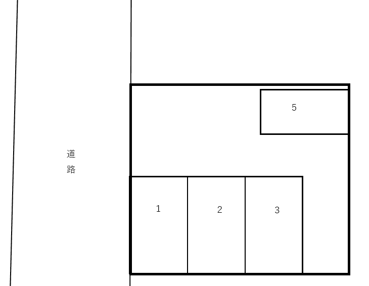 中野月極駐車場の駐車配置図