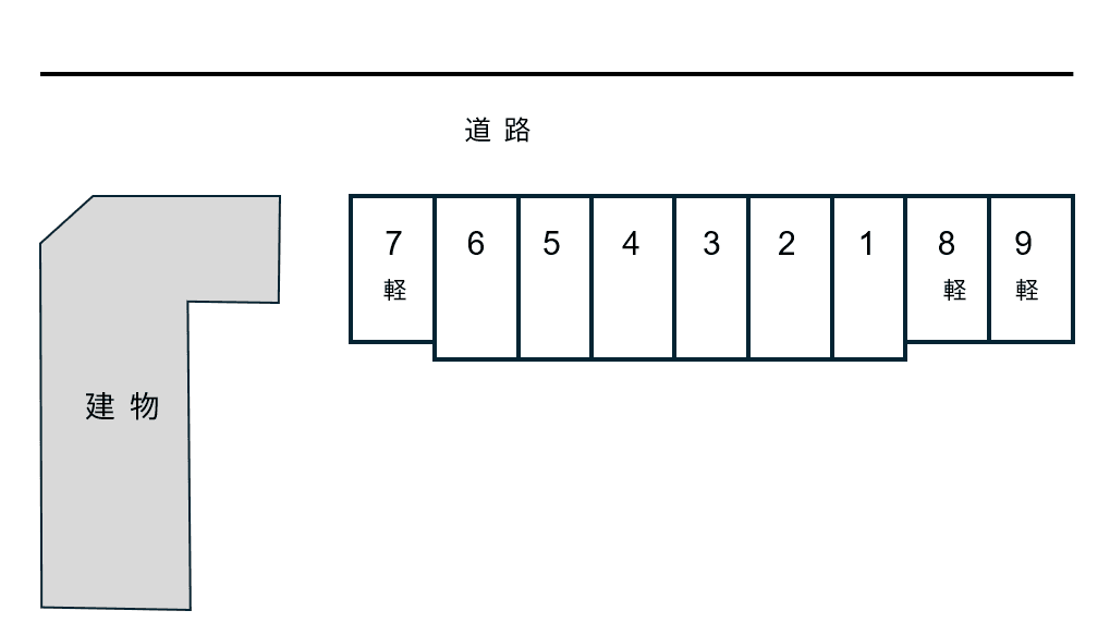 道永駐車場の駐車配置図
