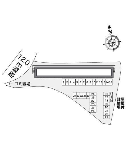 富士見(25657)の駐車配置図