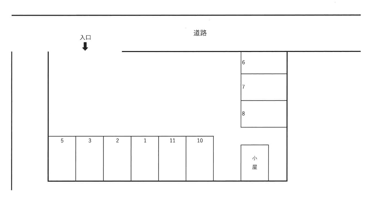 高石駐車場Ⅴの駐車配置図