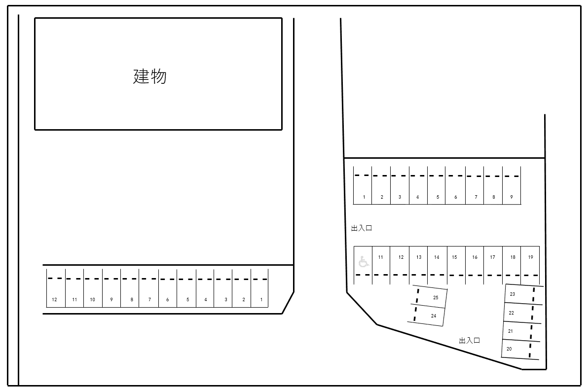 後町ビルの駐車配置図
