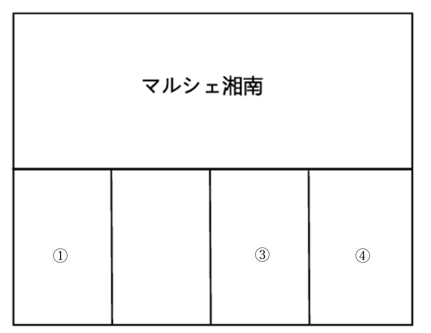 マルシェ湘南駐車場の駐車配置図