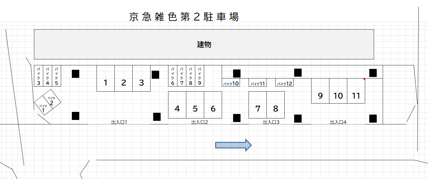 京急雑色第２の駐車配置図