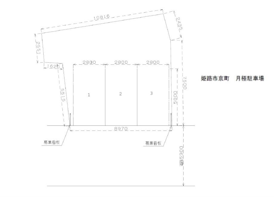 エコロパーク 姫路市京町月極駐車場の駐車配置図