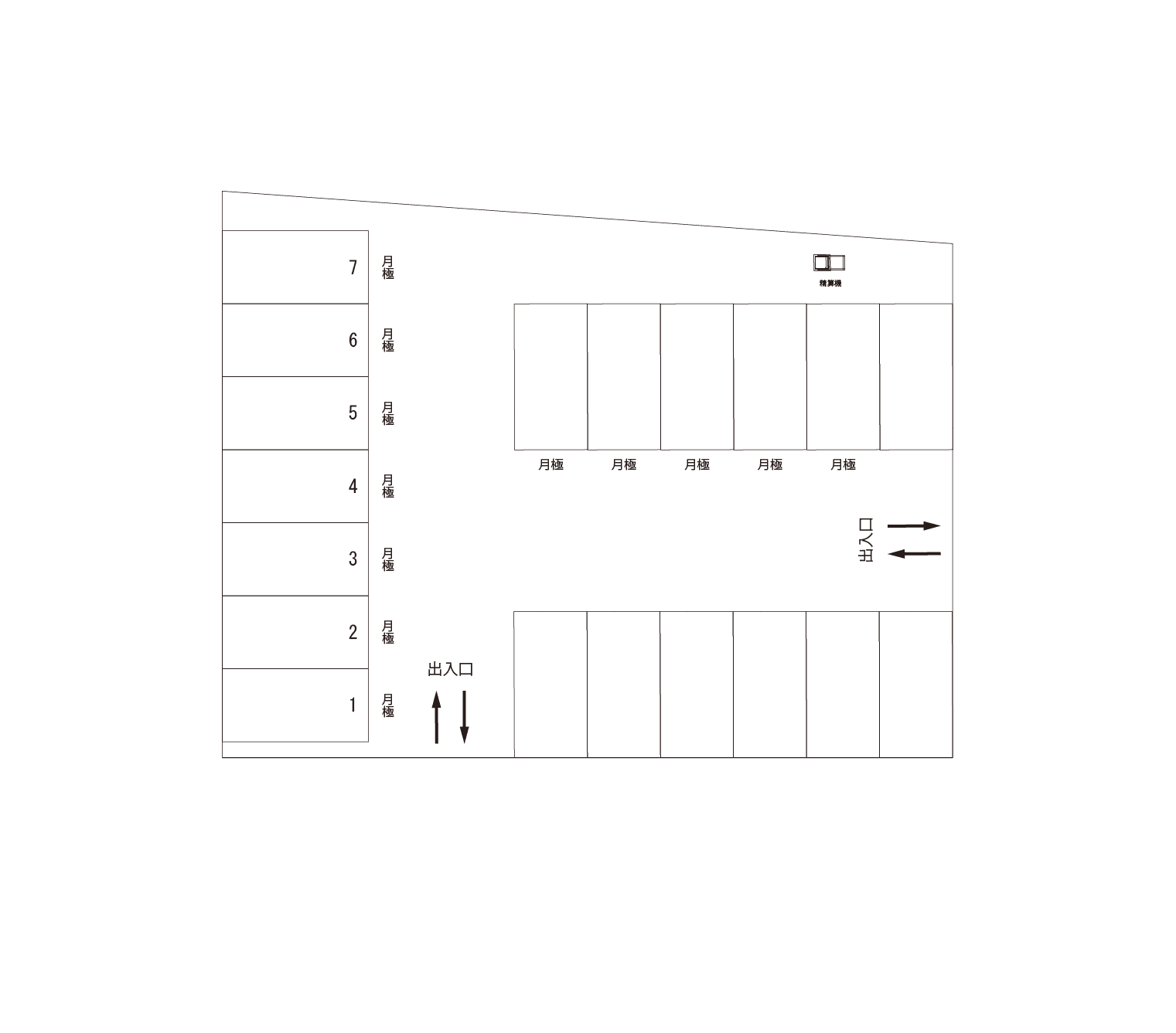ザ・パークいわき小名浜第1の駐車配置図