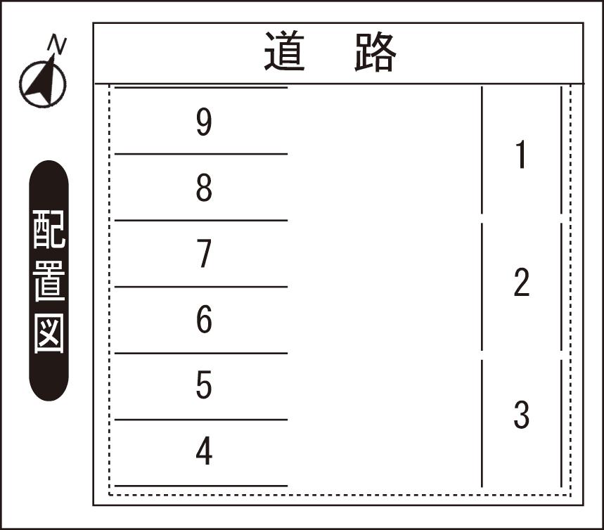舟橋駐車場の駐車配置図