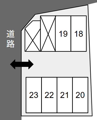 滝２丁目パーキングの駐車配置図