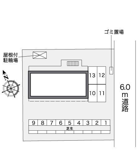 金仙寺湖二号館(38810)の駐車配置図