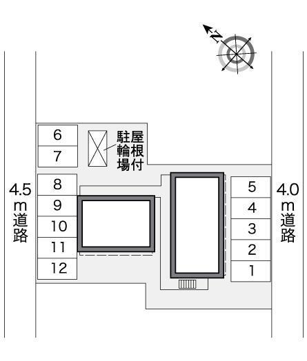シャトー粟山(25161)の駐車配置図