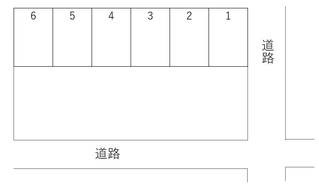 天台6丁目駐車場の駐車配置図