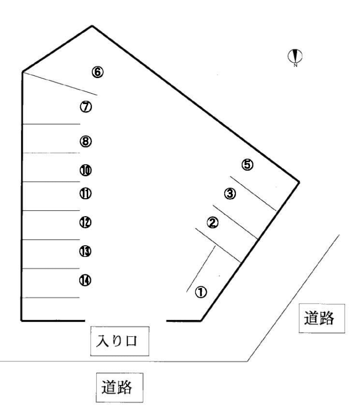 佐古前町第２の駐車配置図
