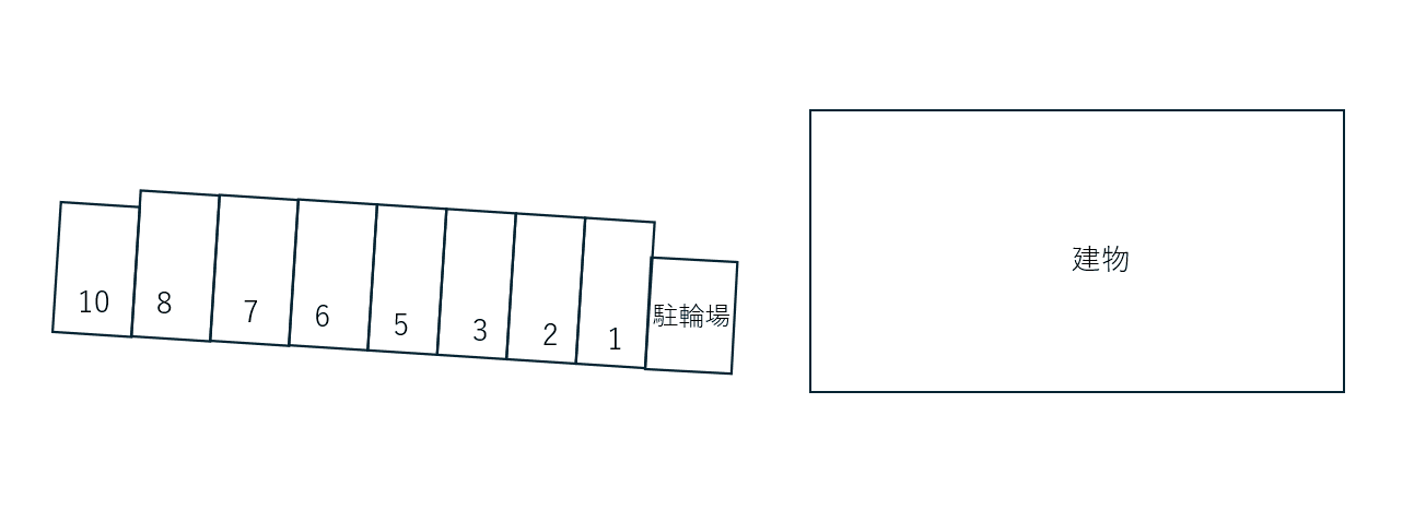 グリーンテラスＢ別駐車場の駐車配置図