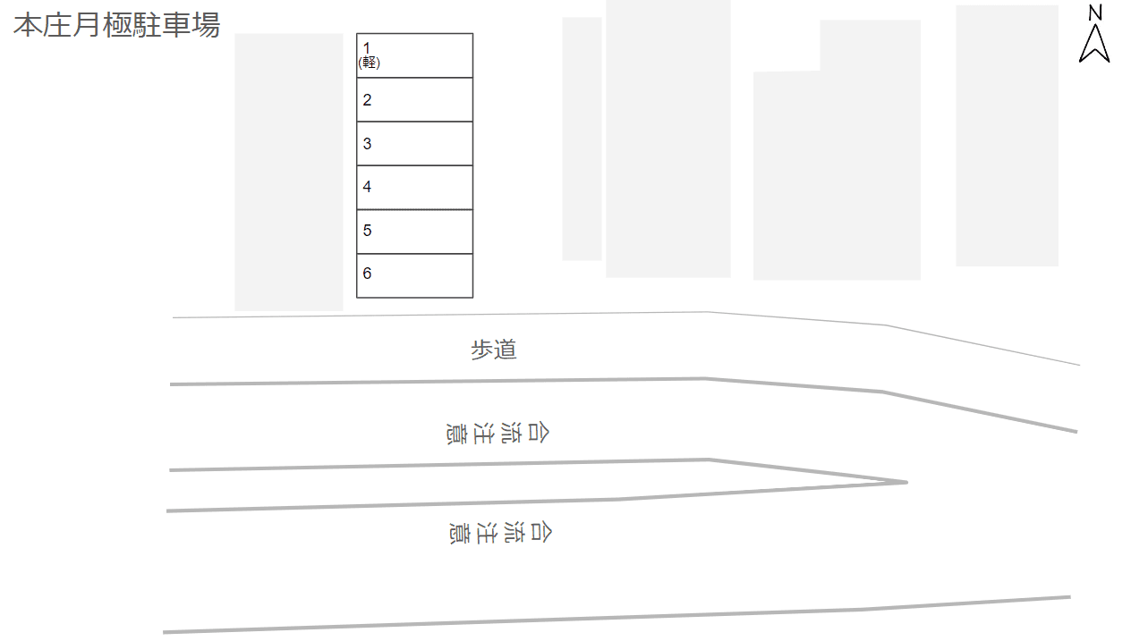 本庄月極駐車場の駐車配置図