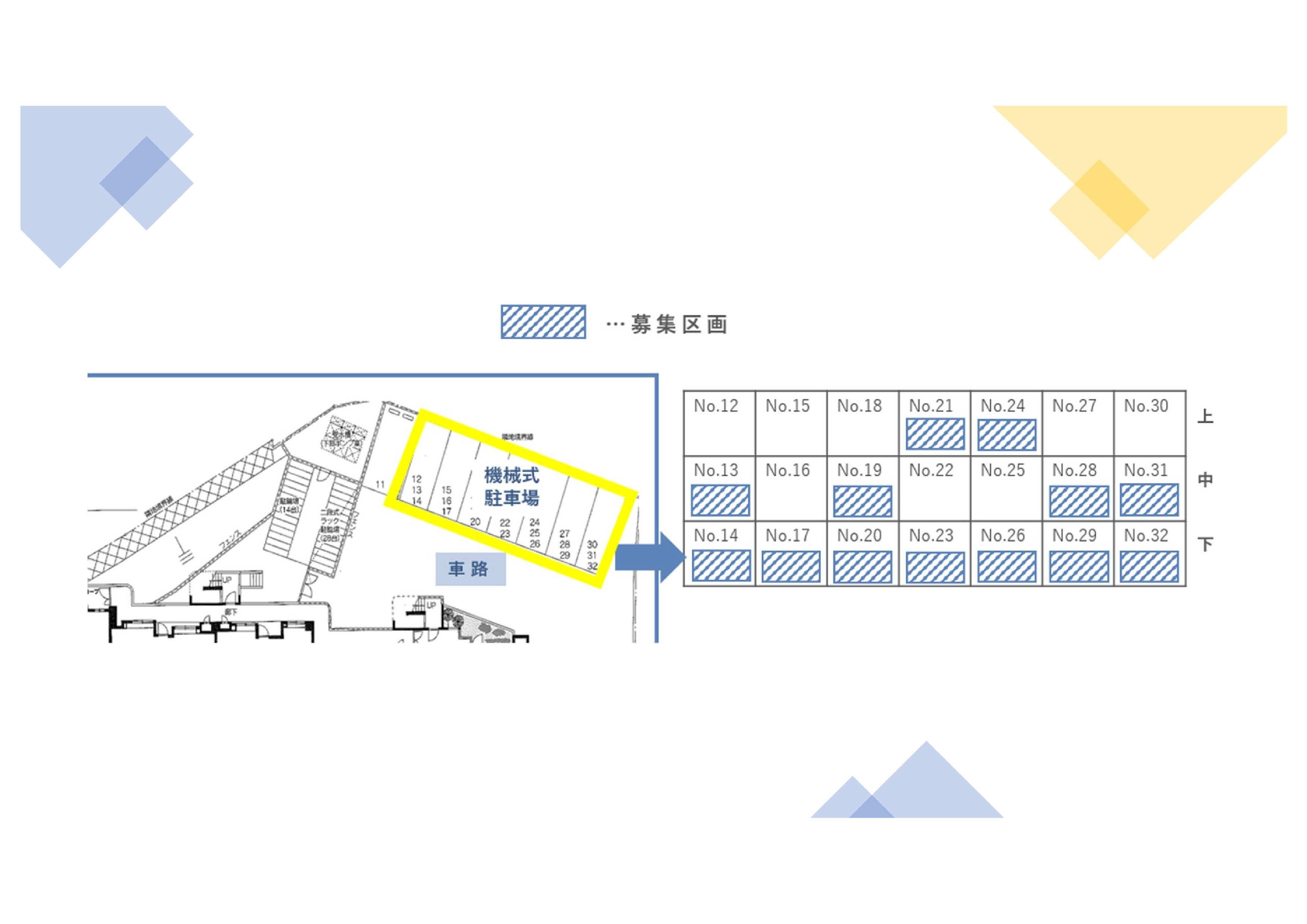 六本松三丁目駐車場の駐車配置図