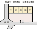 住通パーク新井田の駐車場