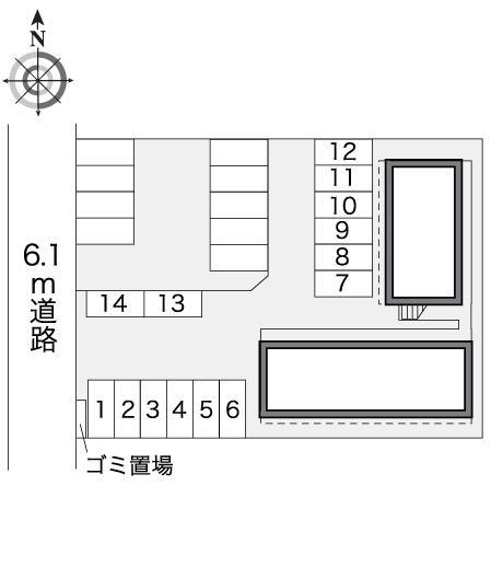 ブルーボネットーＫ(22224)の駐車配置図