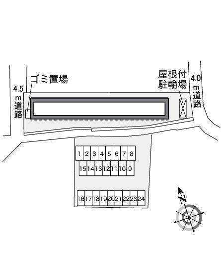 ラ　スリーズ　敷地外駐車場(35760)の駐車配置図