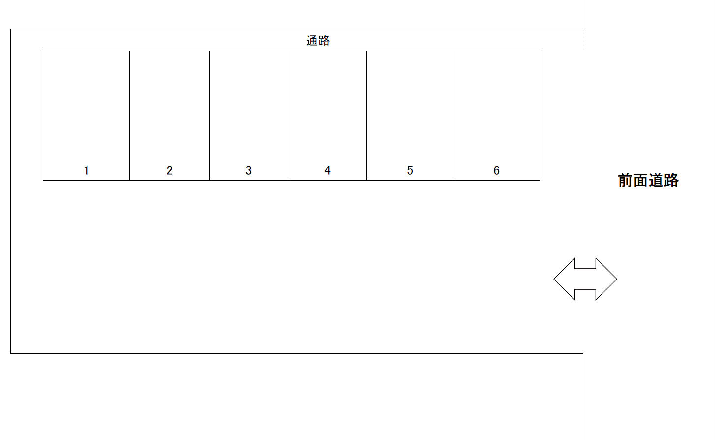 堀川ガレージの駐車配置図