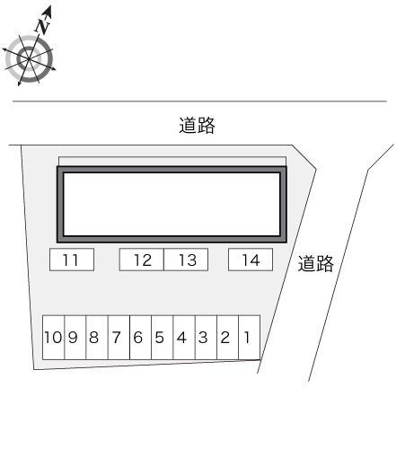 メープル(23070)の駐車配置図