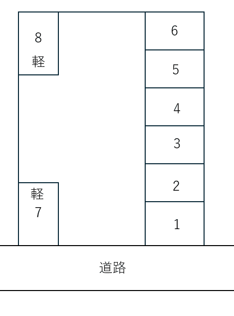上津パーキング久米の駐車配置図