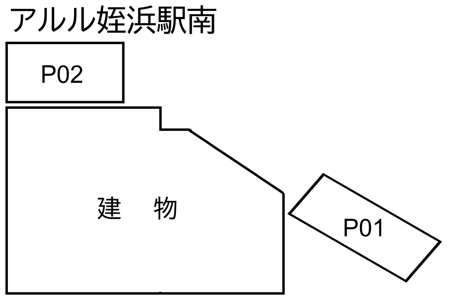 アルル姪浜駅南の駐車配置図