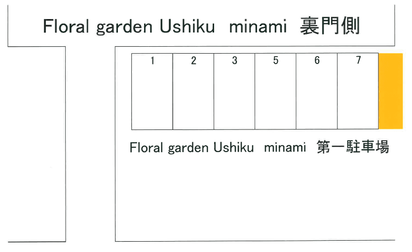 Floral garden Ushiku　minami　第一駐車場の駐車配置図