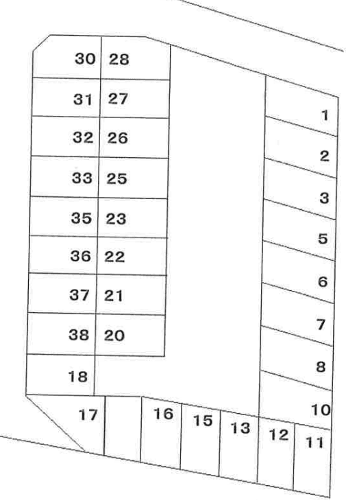 稲荷前第１Ｐの駐車配置図