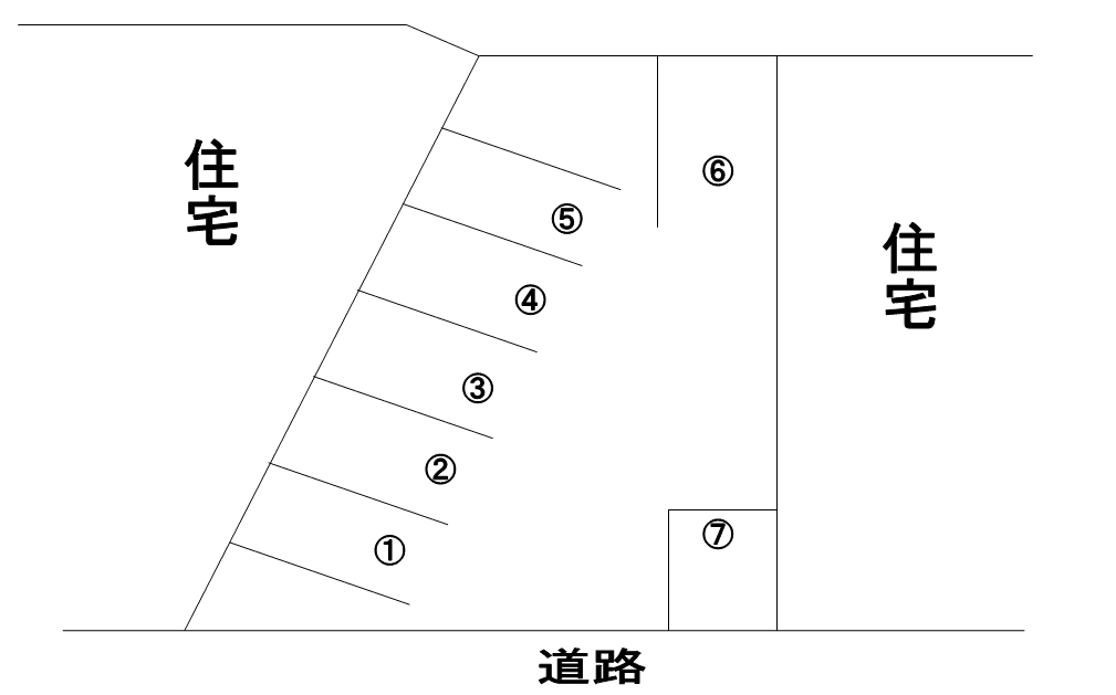 DECOパーキングの駐車配置図